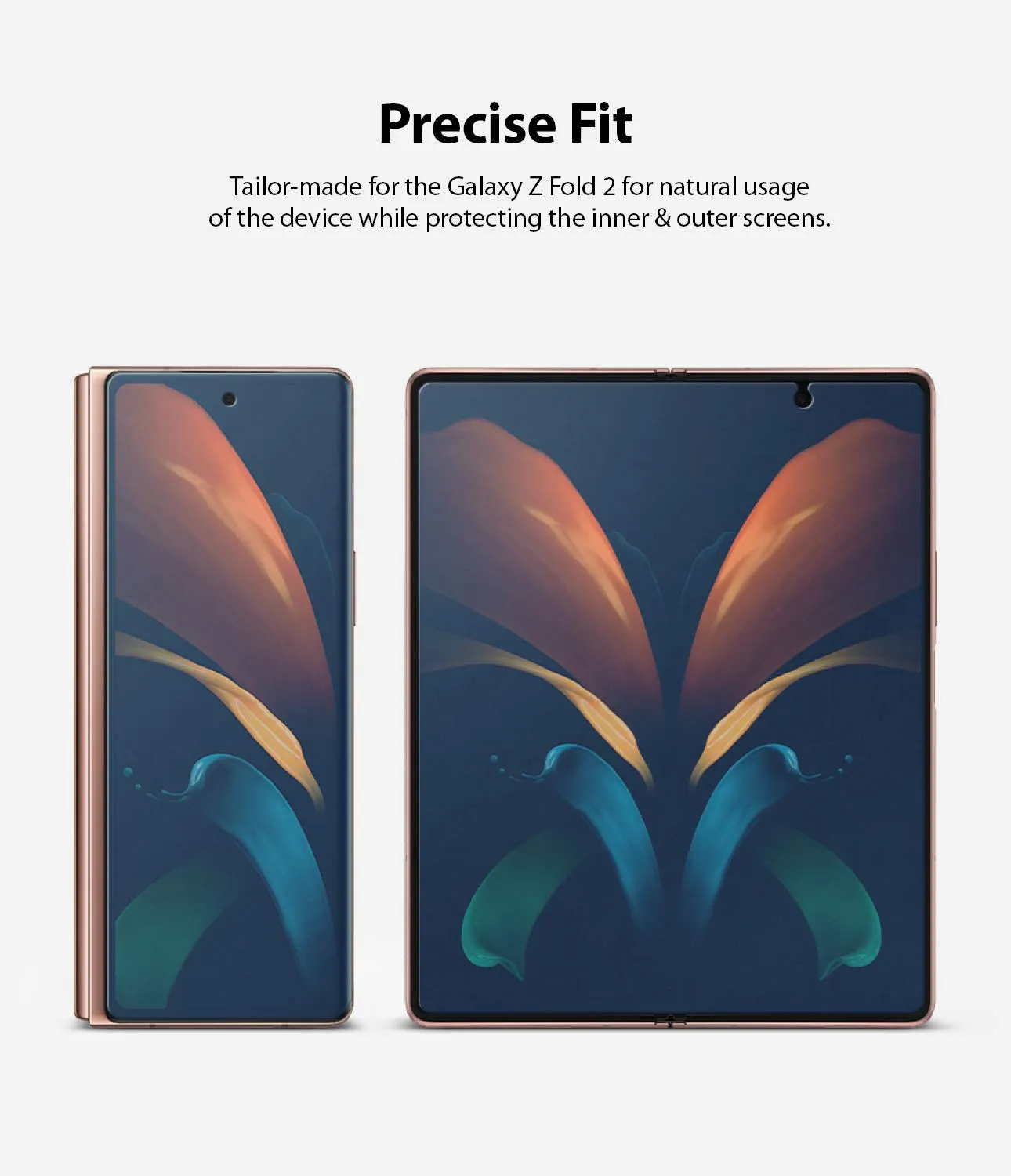 Galaxy Z Fold 2 Tempered Glass Screen Protector Guard | FULL GLASS - 1 Pack