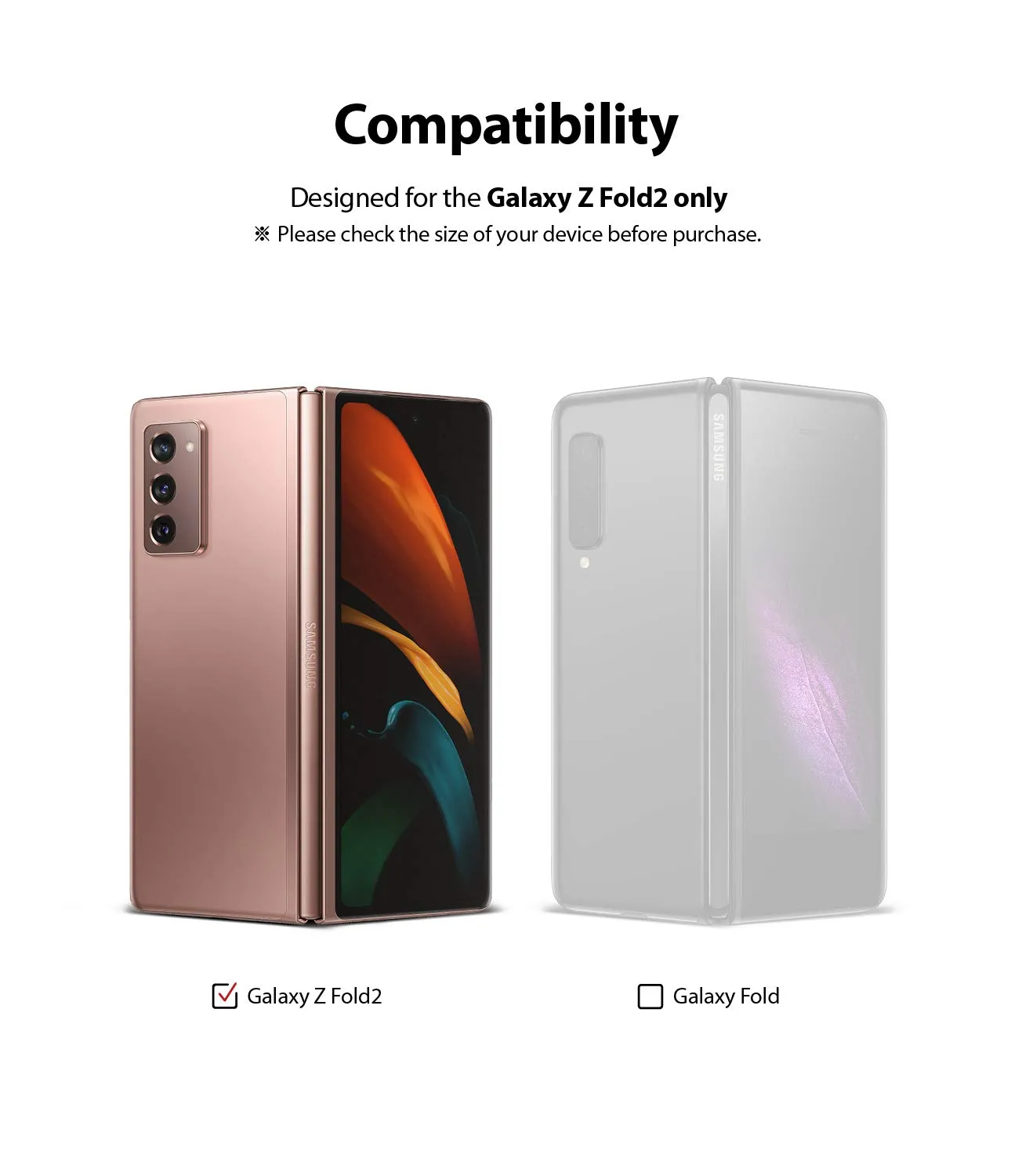 Galaxy Z Fold 2 Tempered Glass Screen Protector Guard | FULL GLASS - 1 Pack