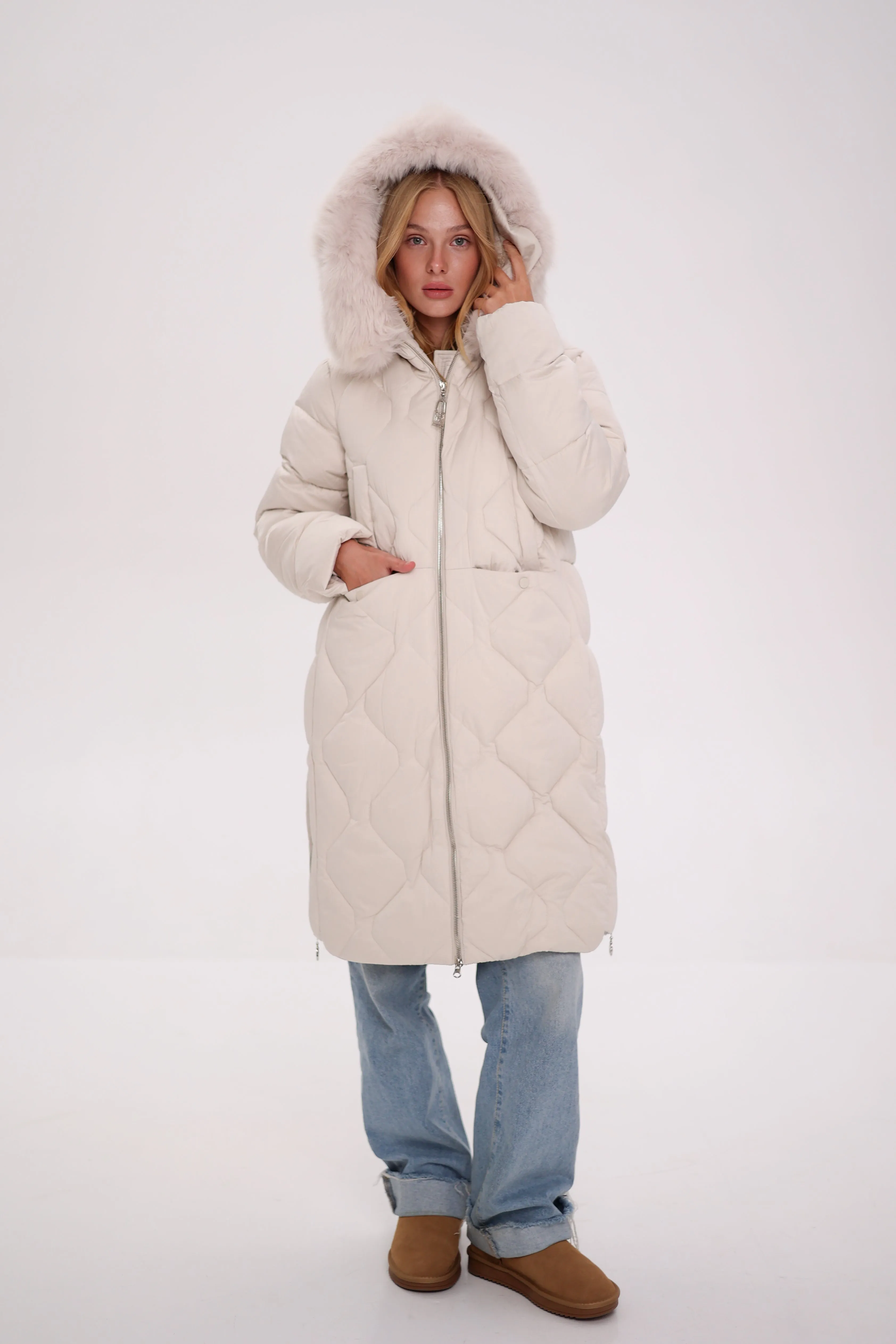 Genuine Polar Fox Thinsulate™ Insulation Coat