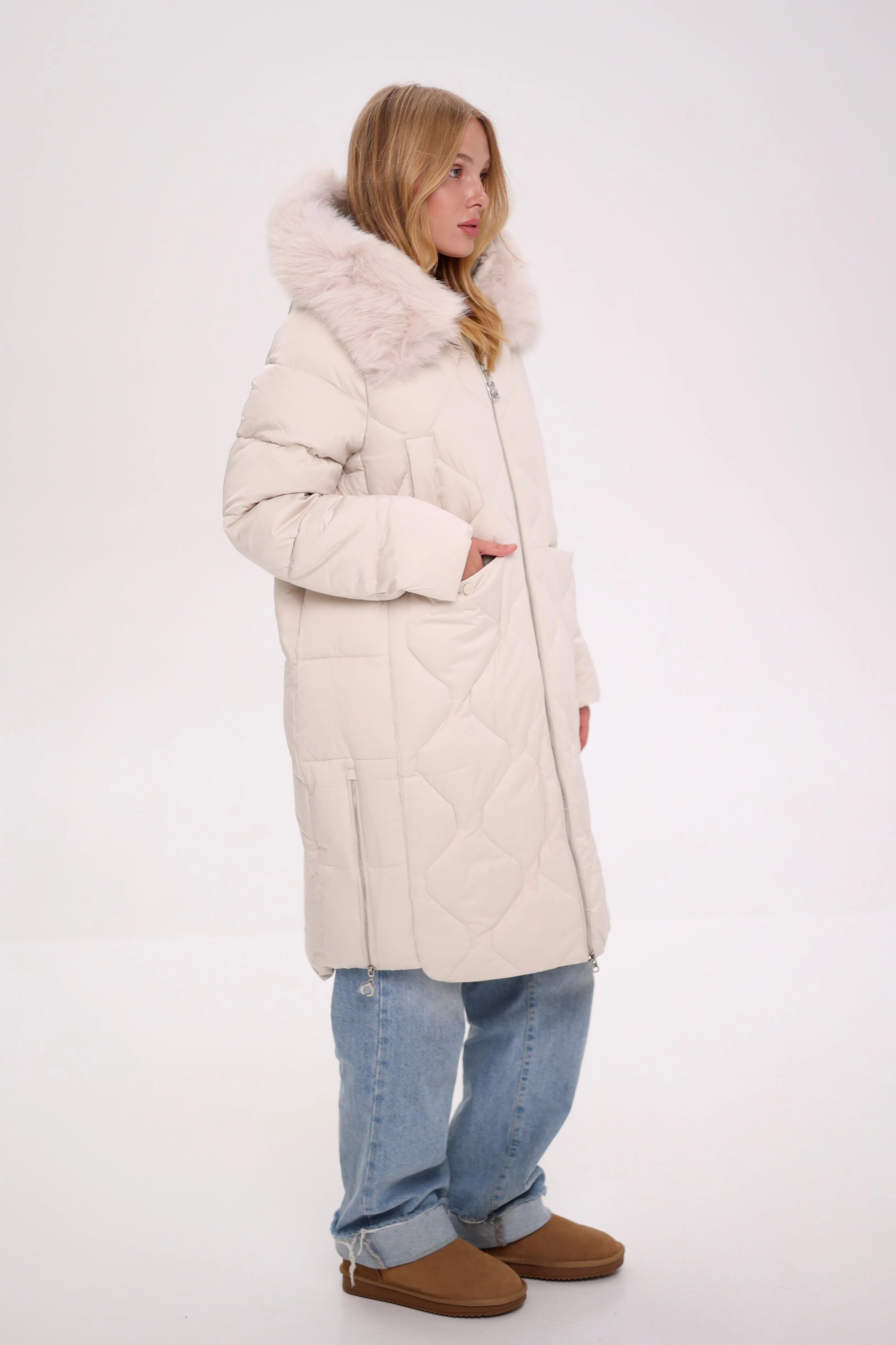 Genuine Polar Fox Thinsulate™ Insulation Coat