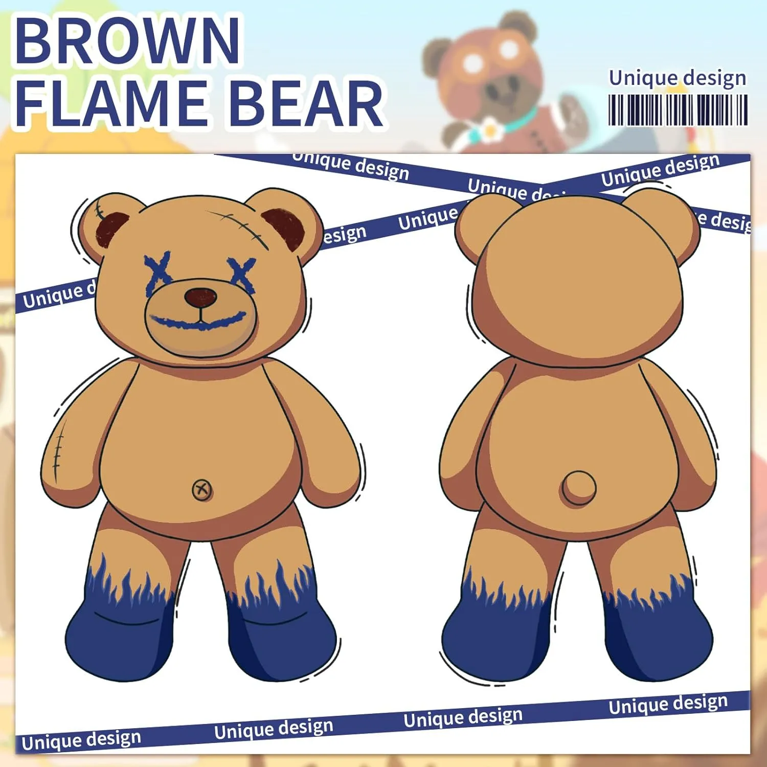 Giant Teddy Bear Plush Toy, Brown, 47 Inches