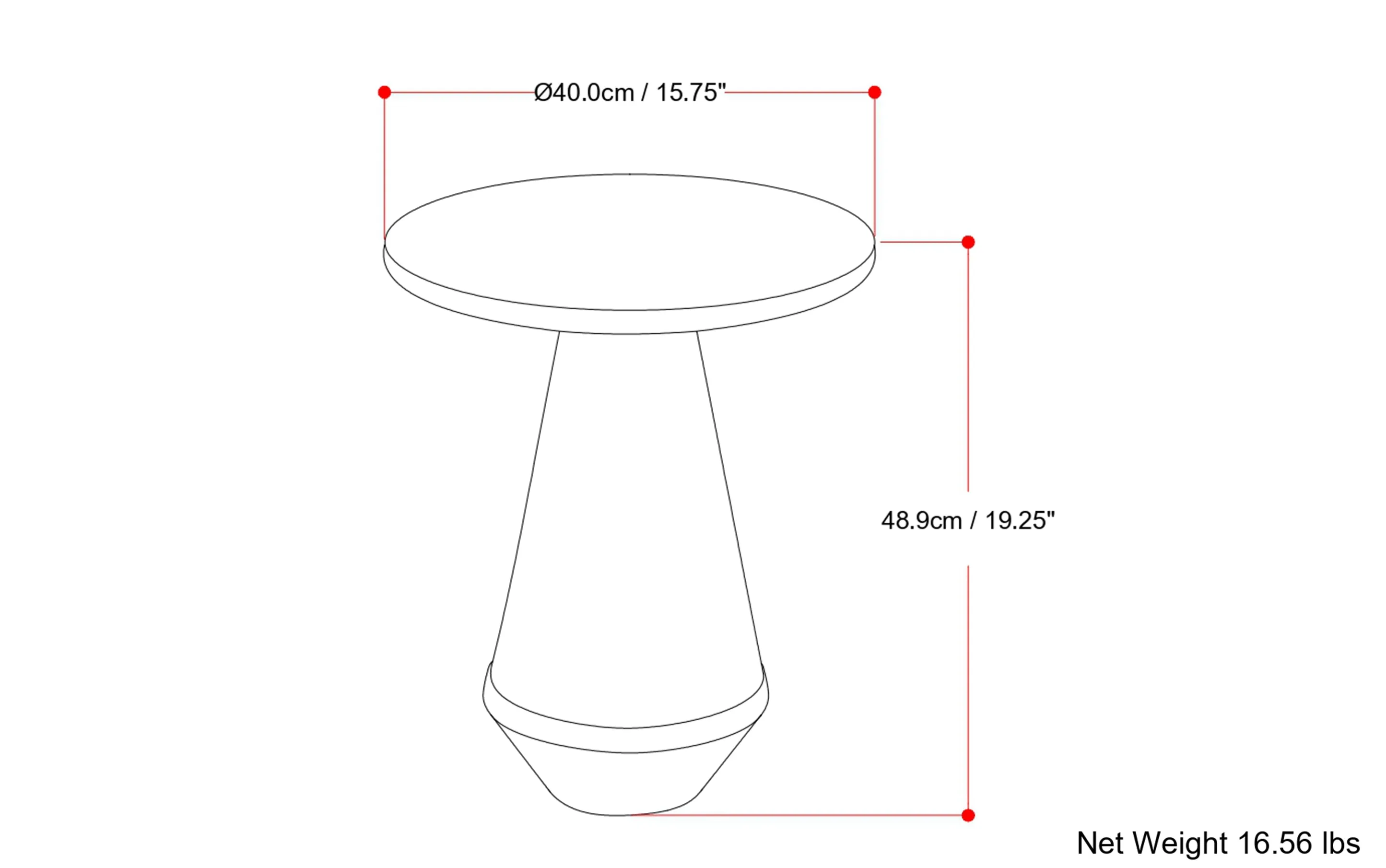 Gloria Cast Aluminum Side Table