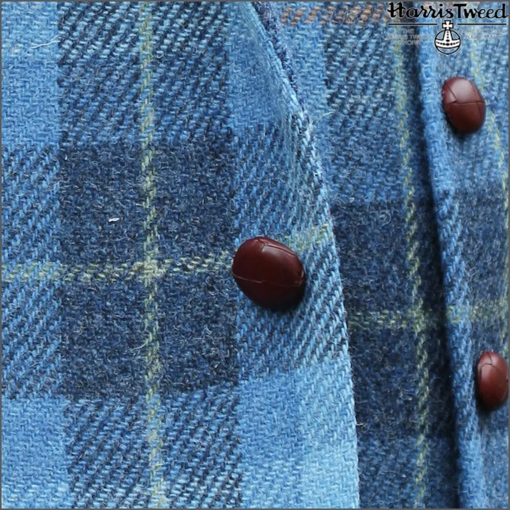 Harris Tweed Light Blue Check Jacket>>