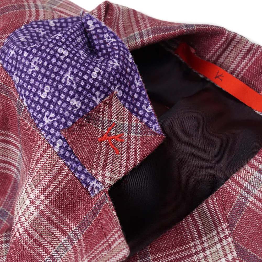 Isaia Berry Check 'Summer Delain' Sport Coat
