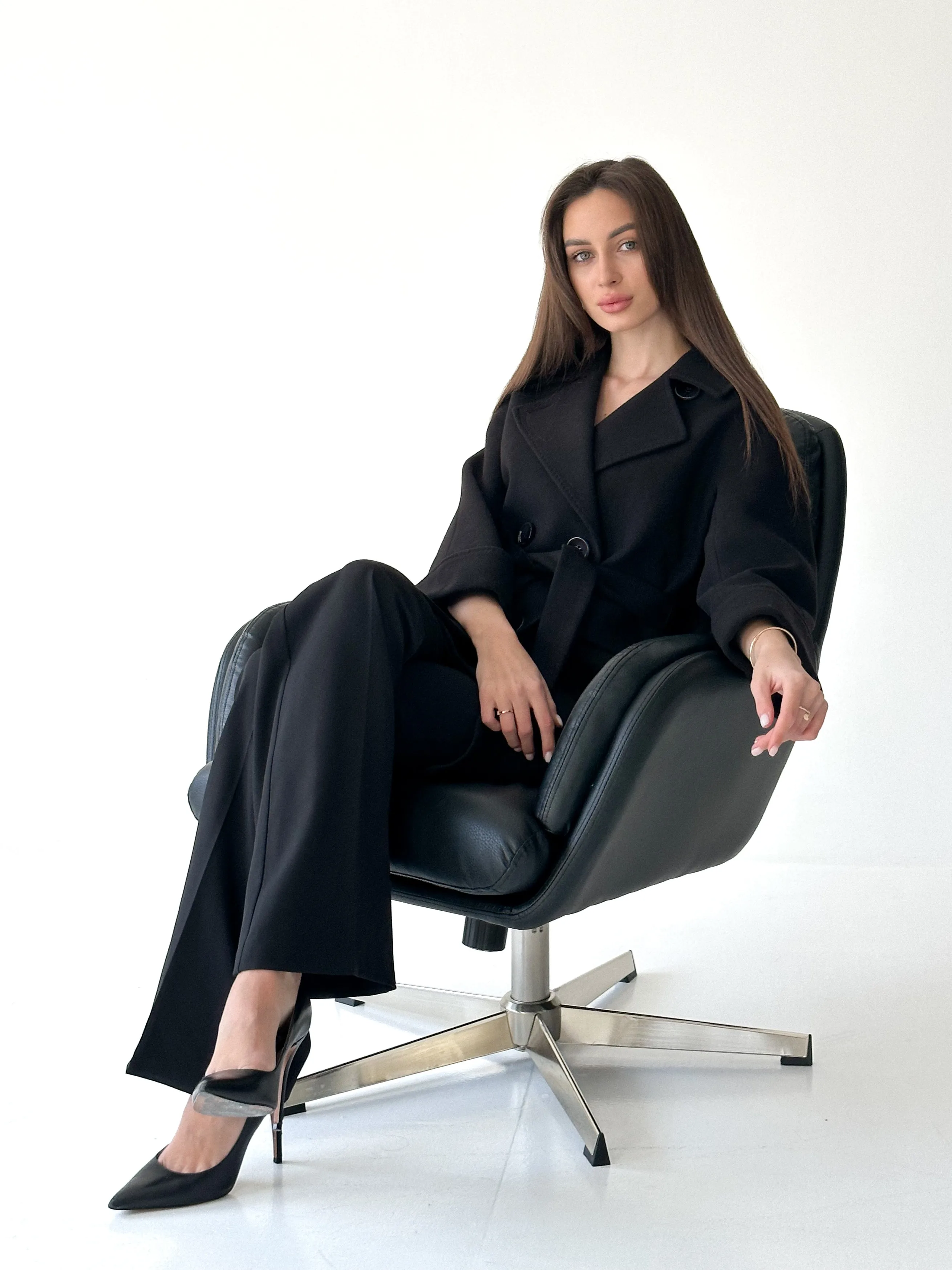 Jackie Tailored Cashmere Wool Coat