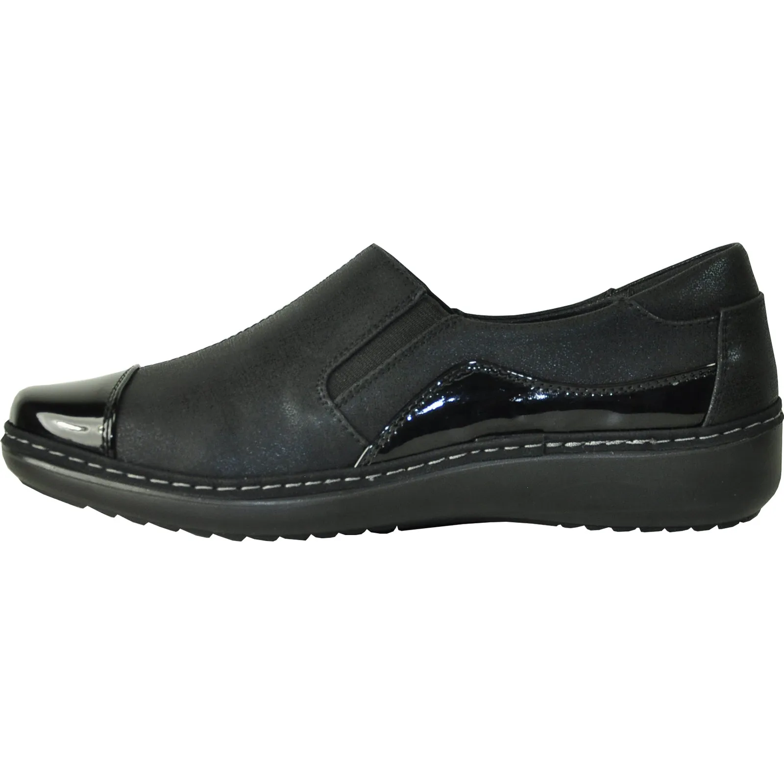KOZI Women Comfort Casual Shoe OY9215 Wedge Shoe Black