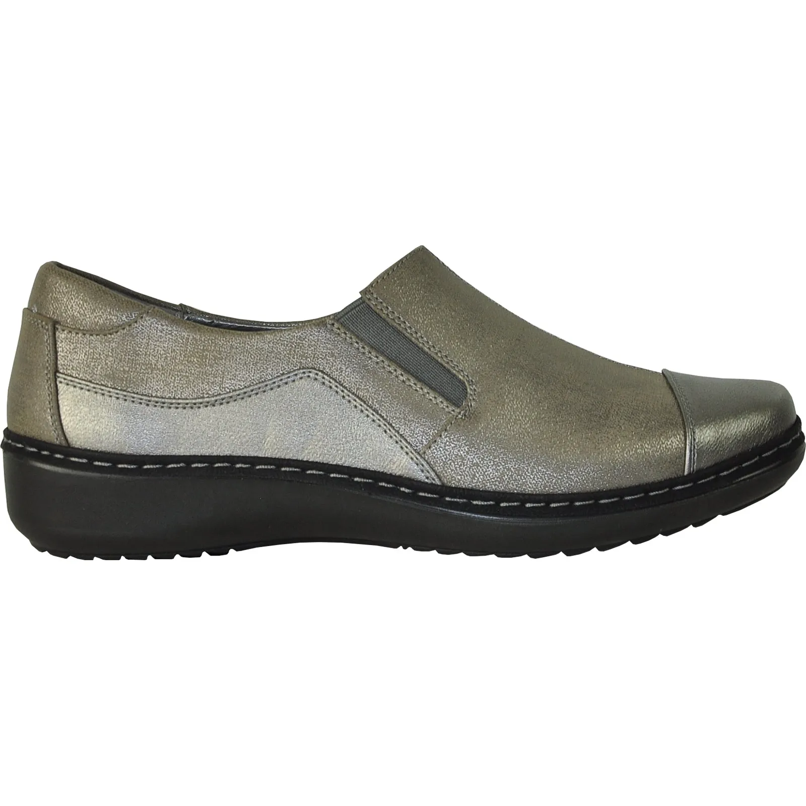 KOZI Women Comfort Casual Shoe OY9215 Wedge Shoe Pewter
