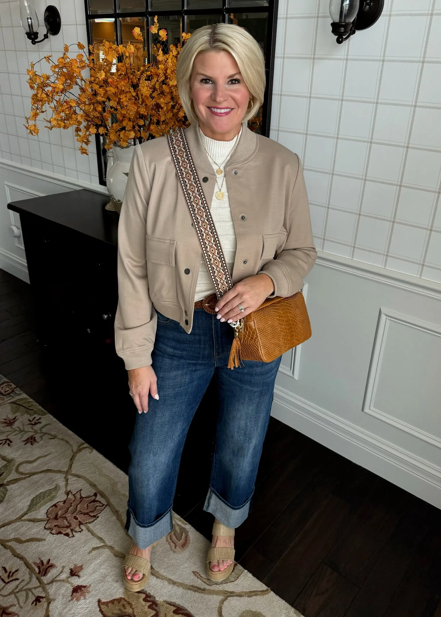 Kut from the Kloth Camilla Bomber Jacket in Khaki