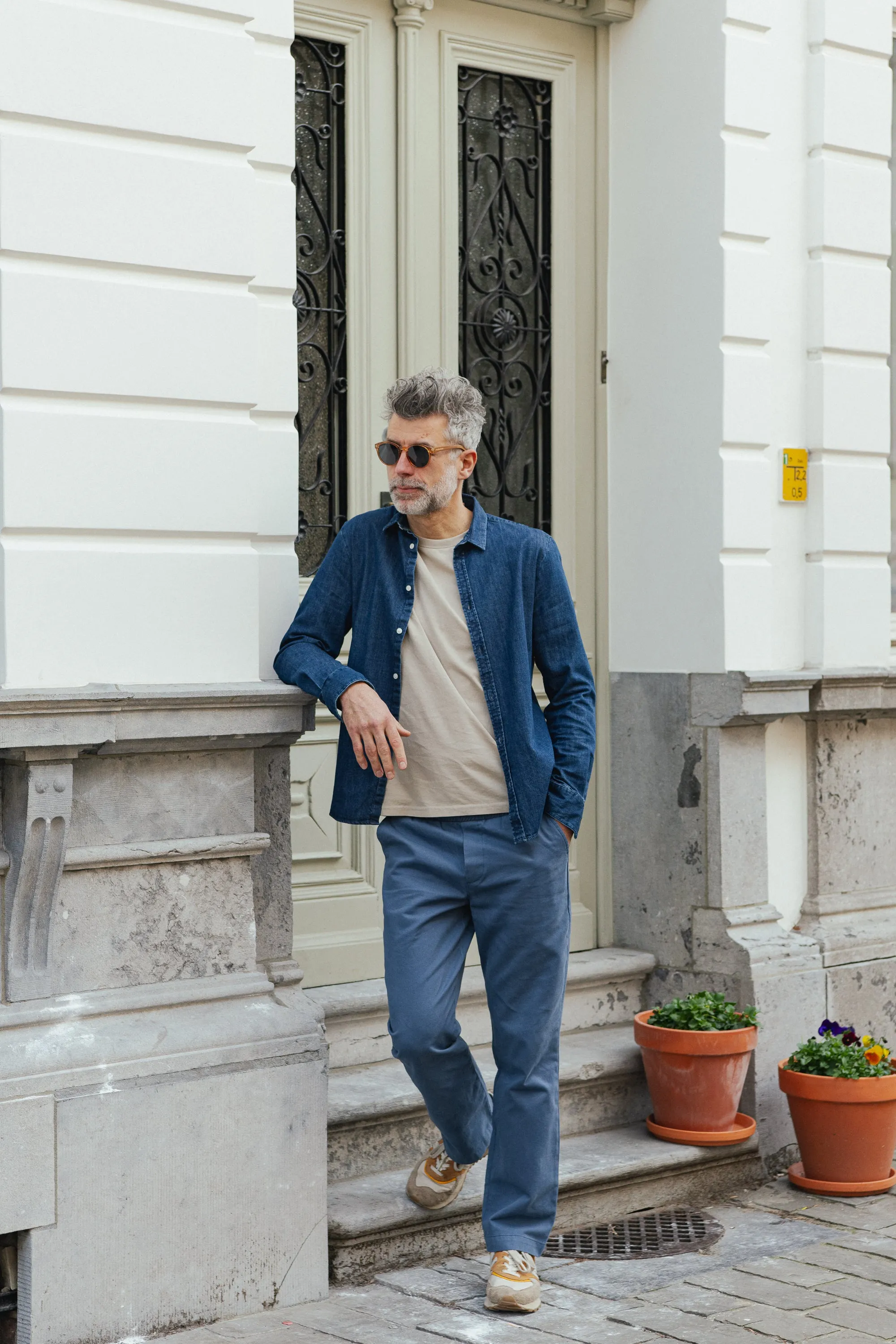 LAST ONE in L - Eric Pants - Steel Blue