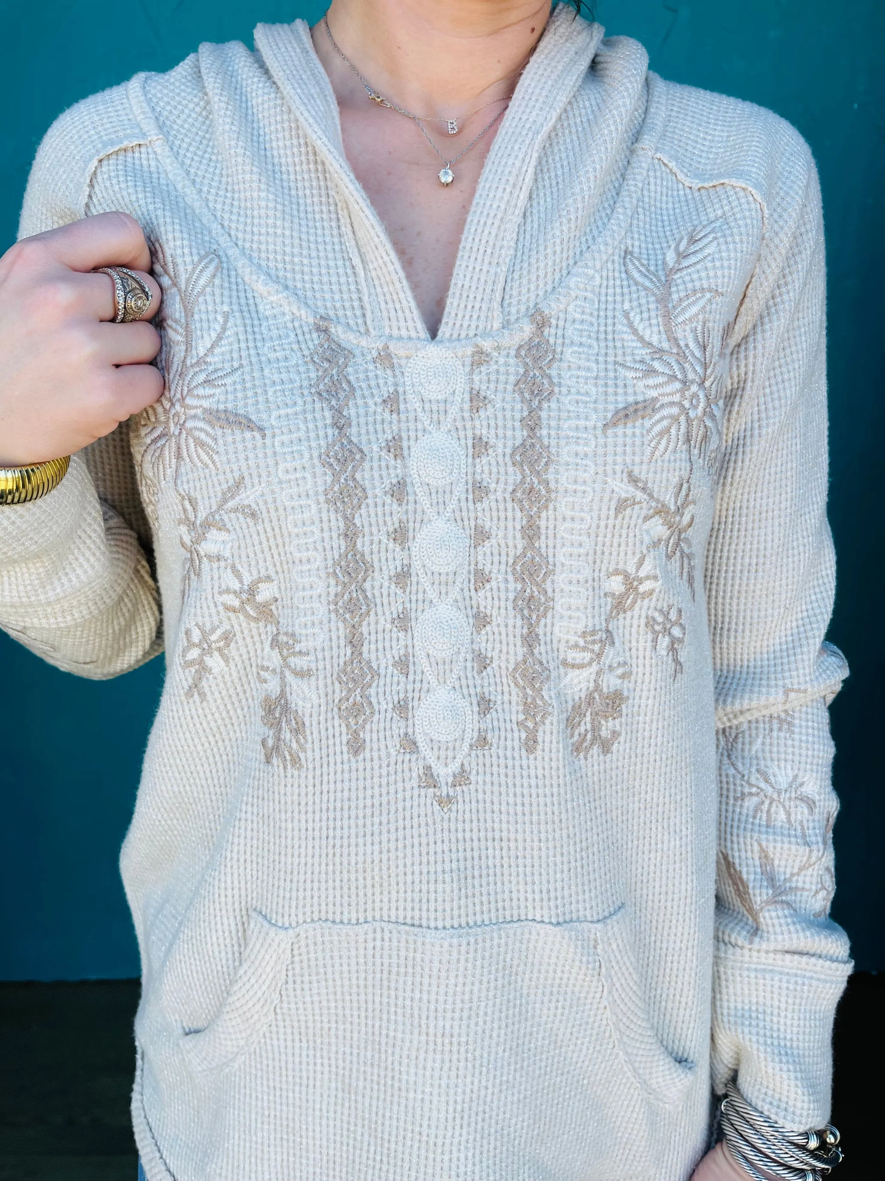 Laura Metallic Thermal Hoodie