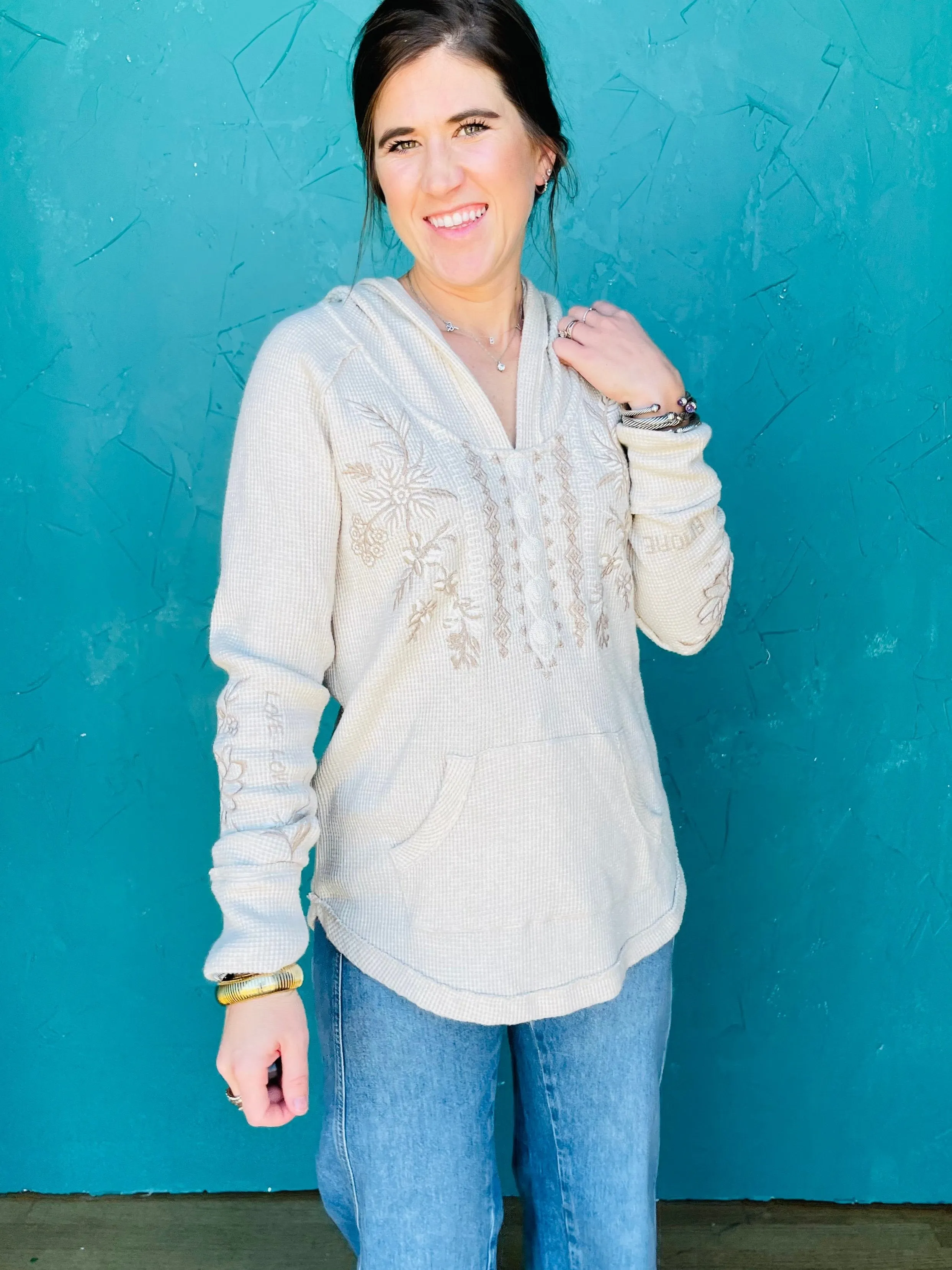 Laura Metallic Thermal Hoodie