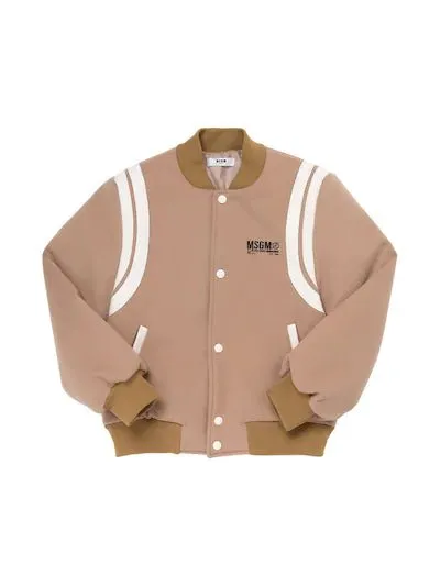 Logo Wool Bomber