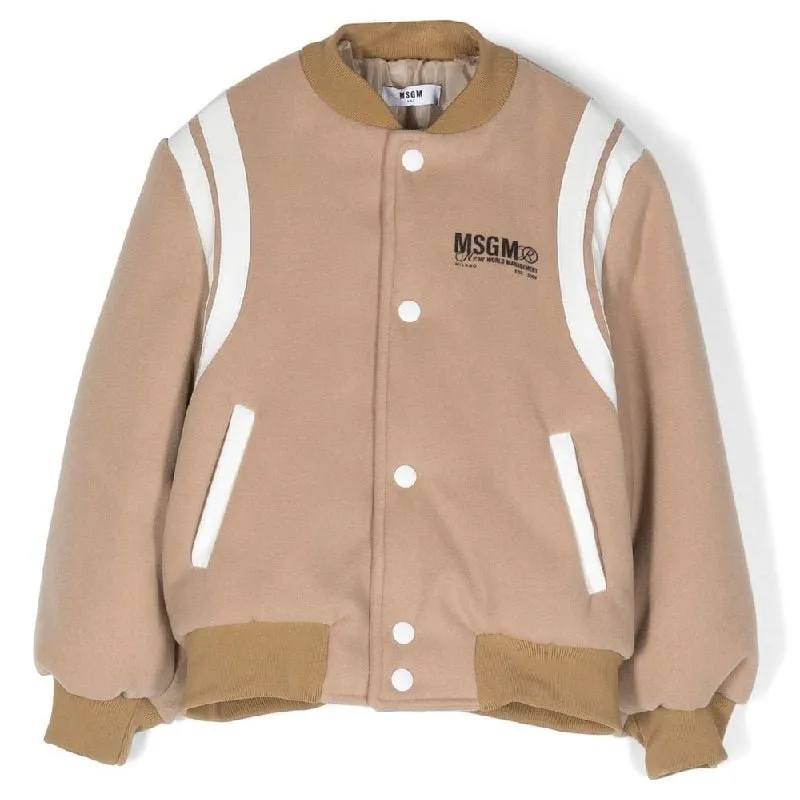 Logo Wool Bomber