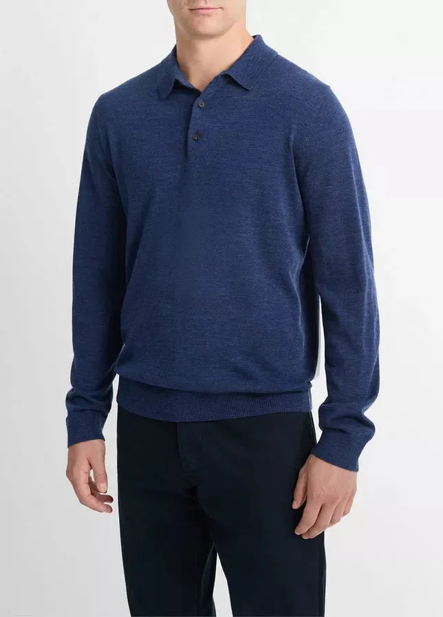 Long Sleeve Merino Polo