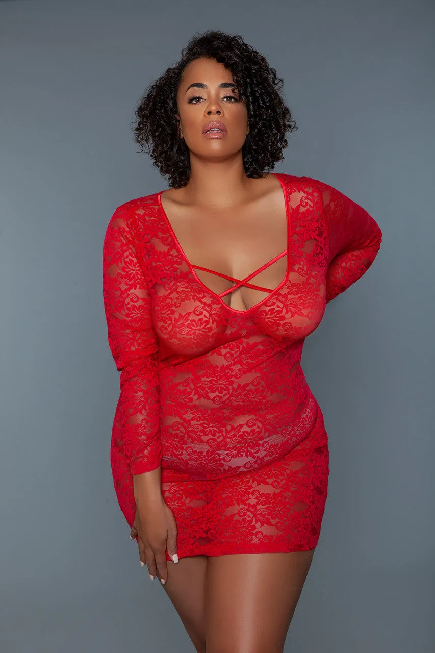 Lynn Deep U Neckline Chemise