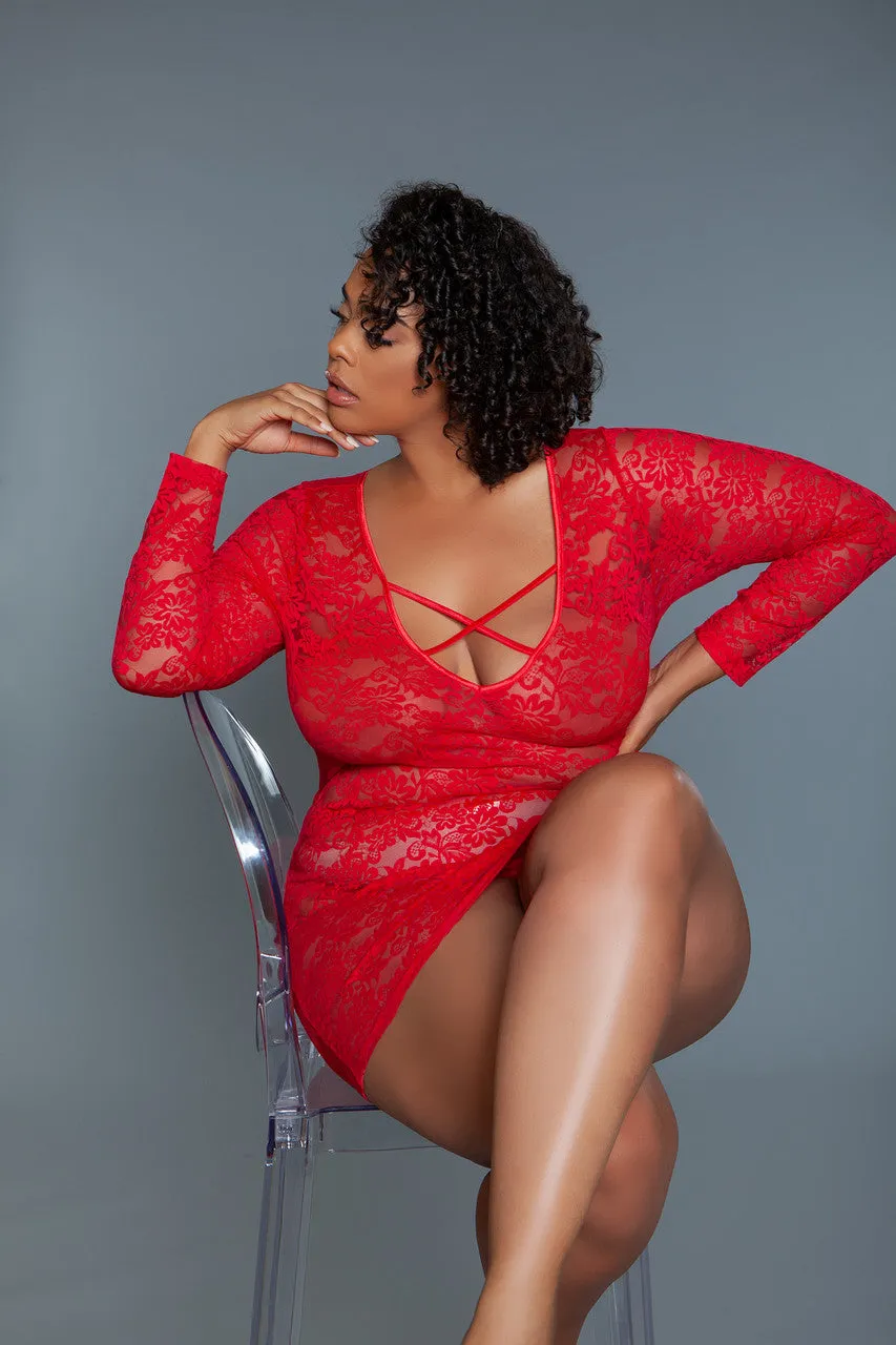 Lynn Deep U Neckline Chemise