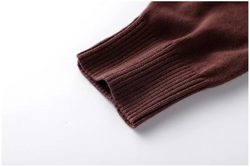 Men's Casual Striped Thick Fleece Cotton Sweater