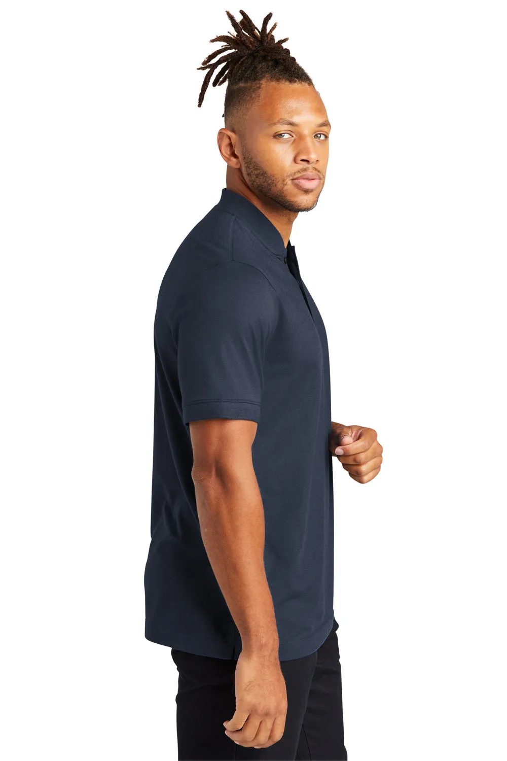 Mercer Mettle Mens Moisture Wicking Short Sleeve Henley T-Shirt - Night Navy Blue