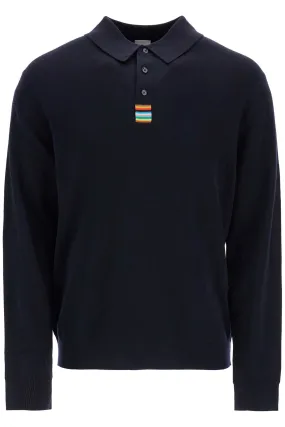 MERINO WOOL POLO-STYLE PULLOVER SWEATER