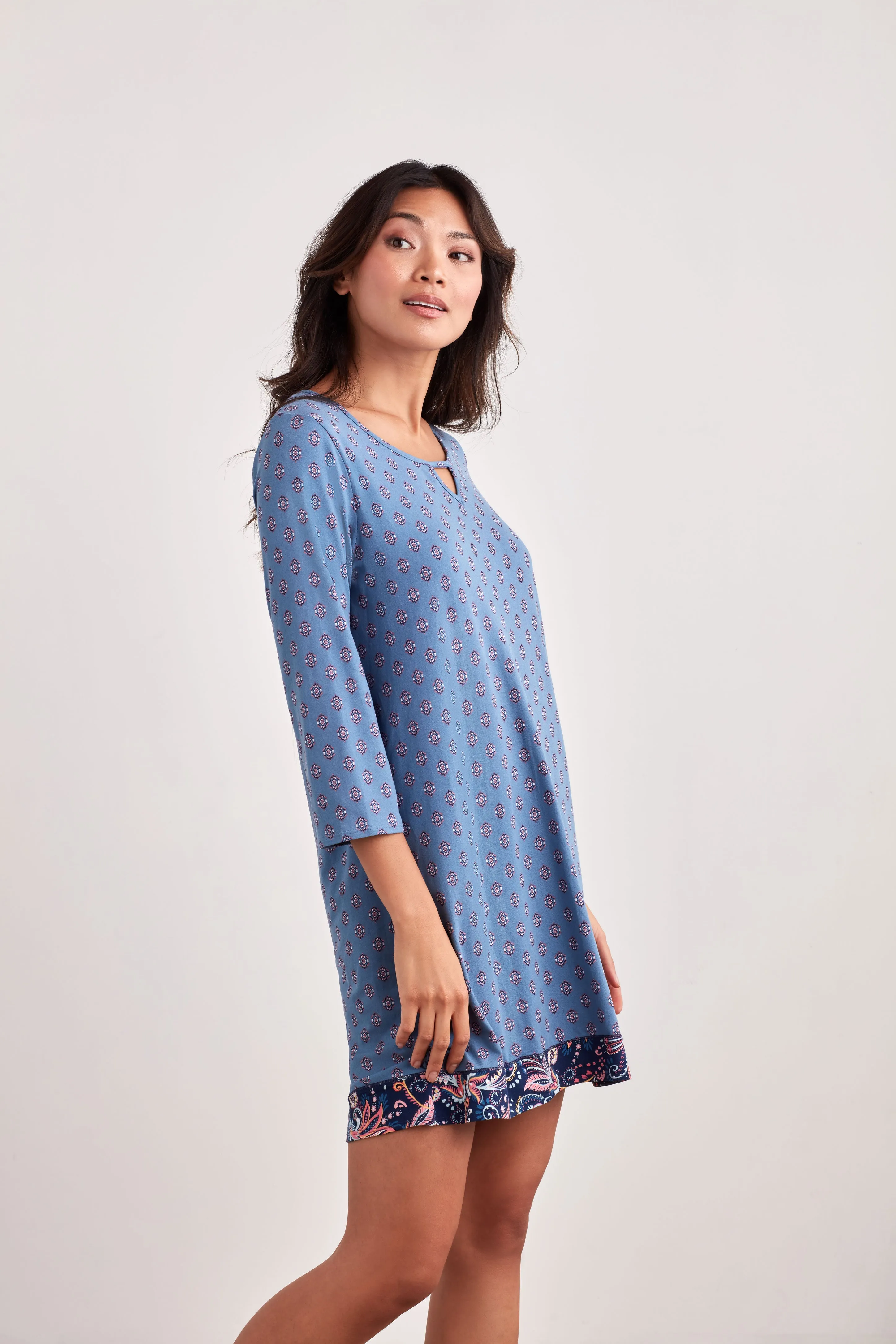 MIXED PRINT SLEEP CHEMISE