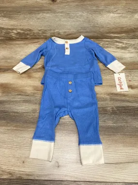 NEW Cat & Jack Blue Henley Shirt & Pants Set sz 0-3m
