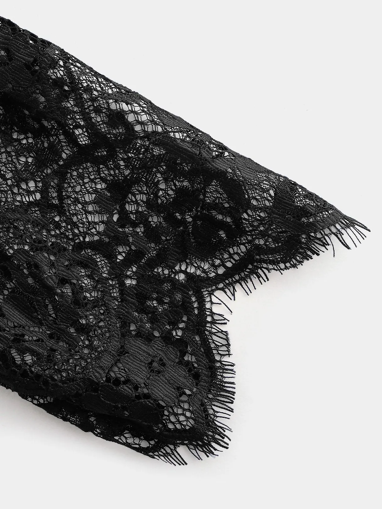 OEM ODM V-Neck Lace Long Sleeve Black Plus Size Intimates