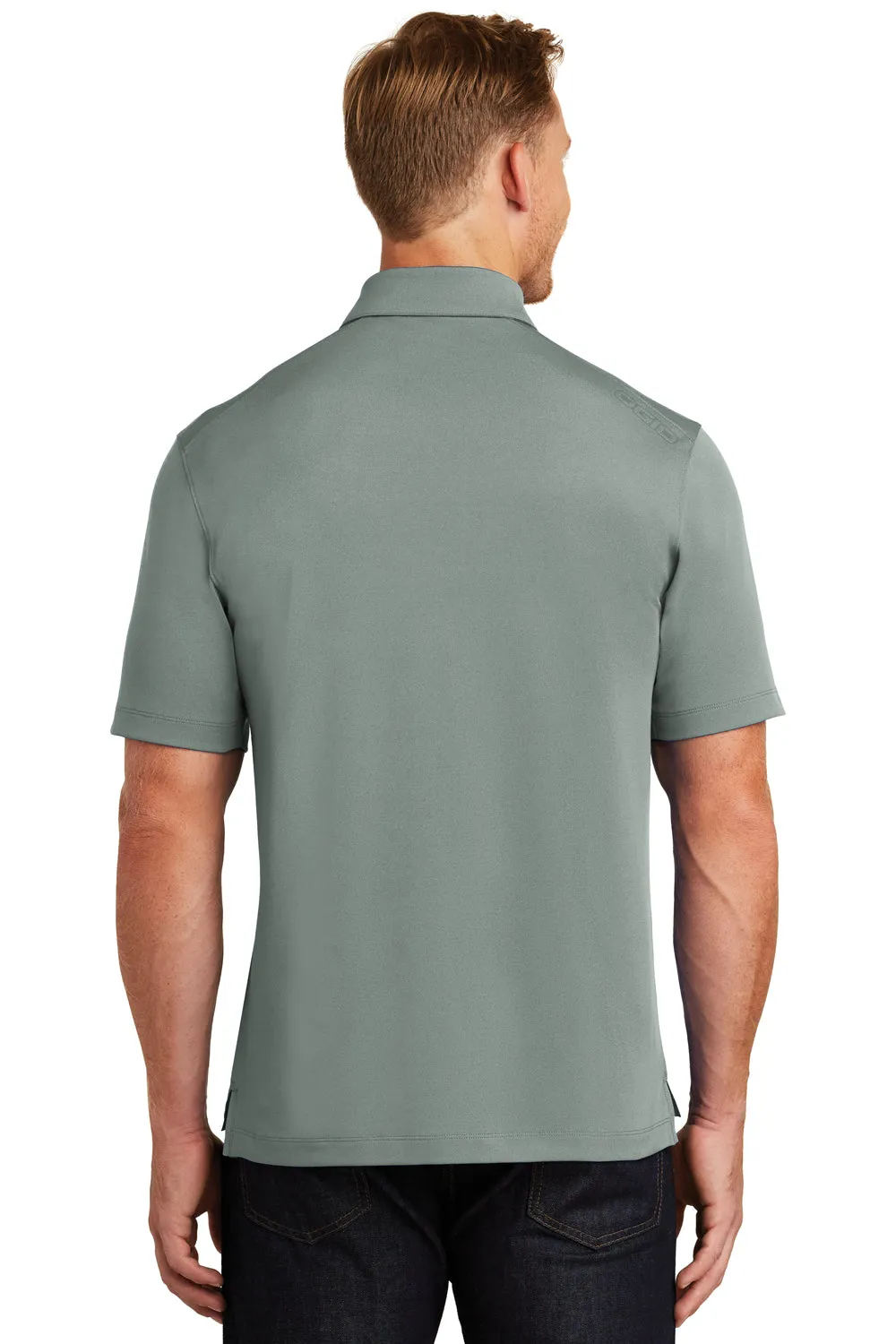 Ogio Mens Fuse Moisture Wicking Short Sleeve Polo Shirt w/ Pocket - Rogue Grey - Closeout