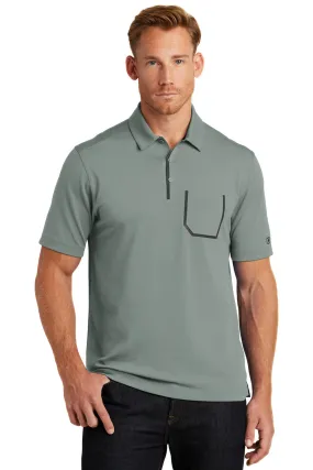 Ogio Mens Fuse Moisture Wicking Short Sleeve Polo Shirt w/ Pocket - Rogue Grey - Closeout