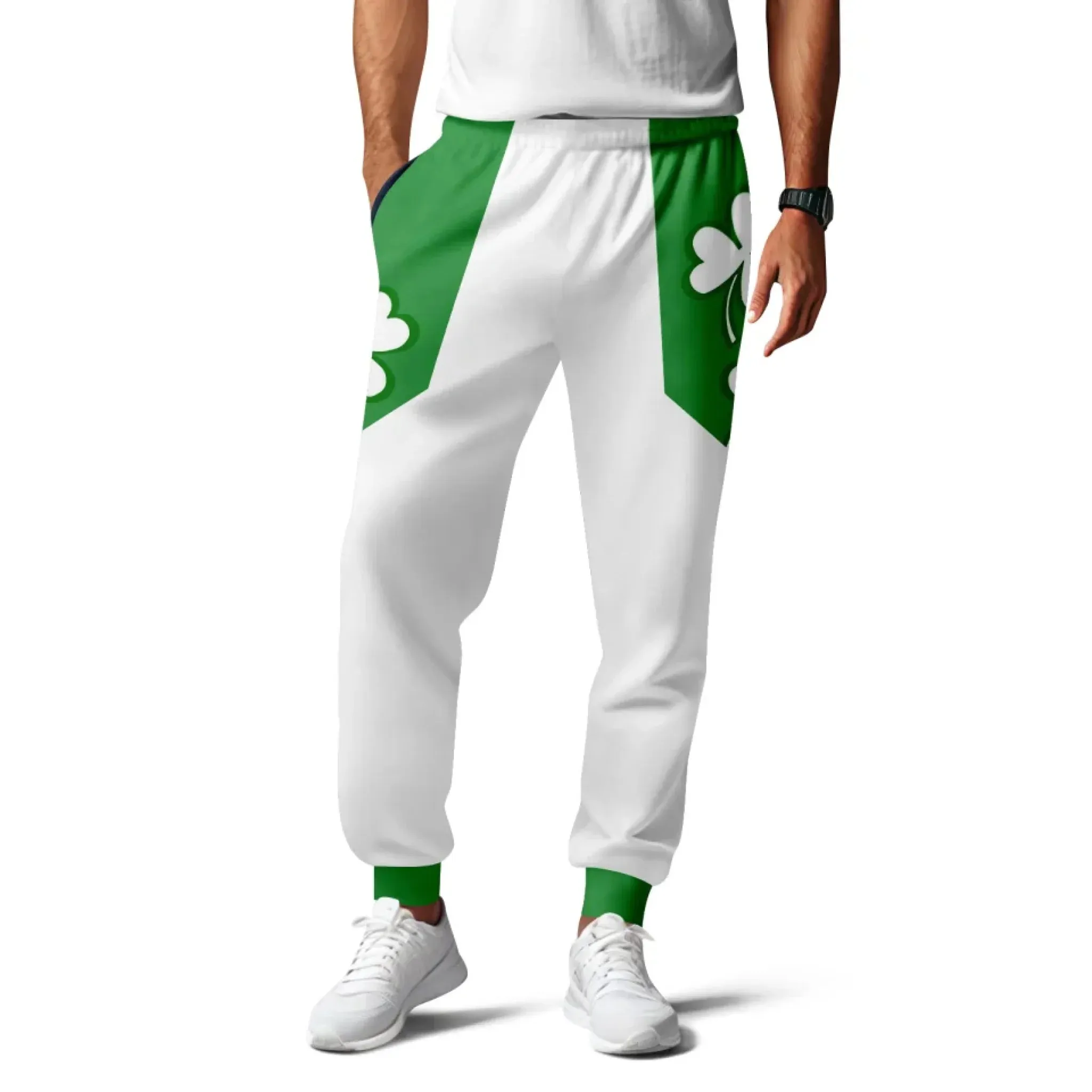 Personalized Stylish St. Patrick’s Day Pants, Custom Green Vibes Pants, Irish Pride Pants