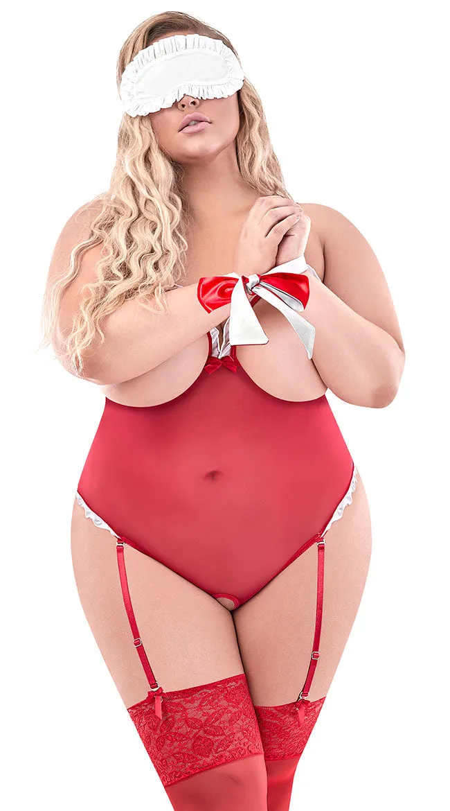 Plus Size Make It Sexy Mesh Teddy Set