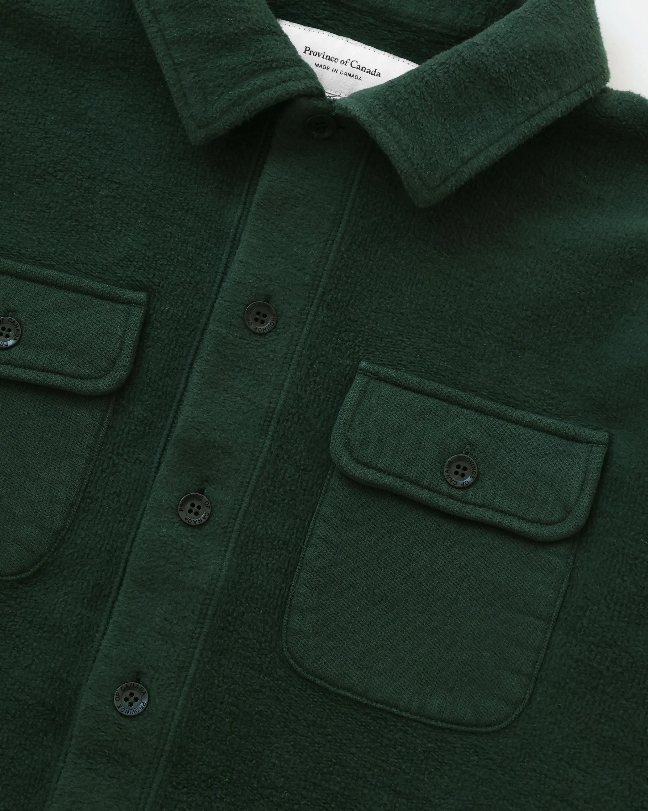 Reverse Fleece Overshirt Forest - Unisex
