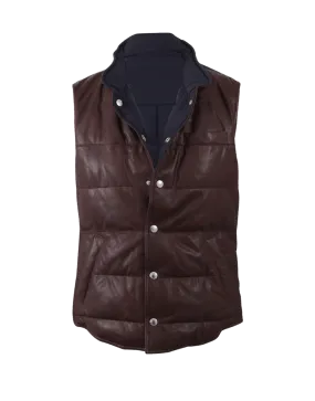 Reversible Quilted Leather Vest