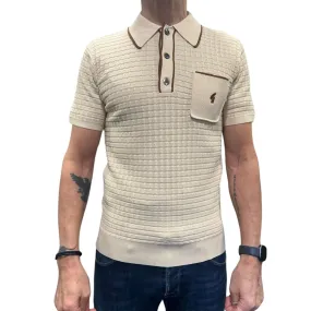 Roy Cream Short-Sleeved Knitted Polo