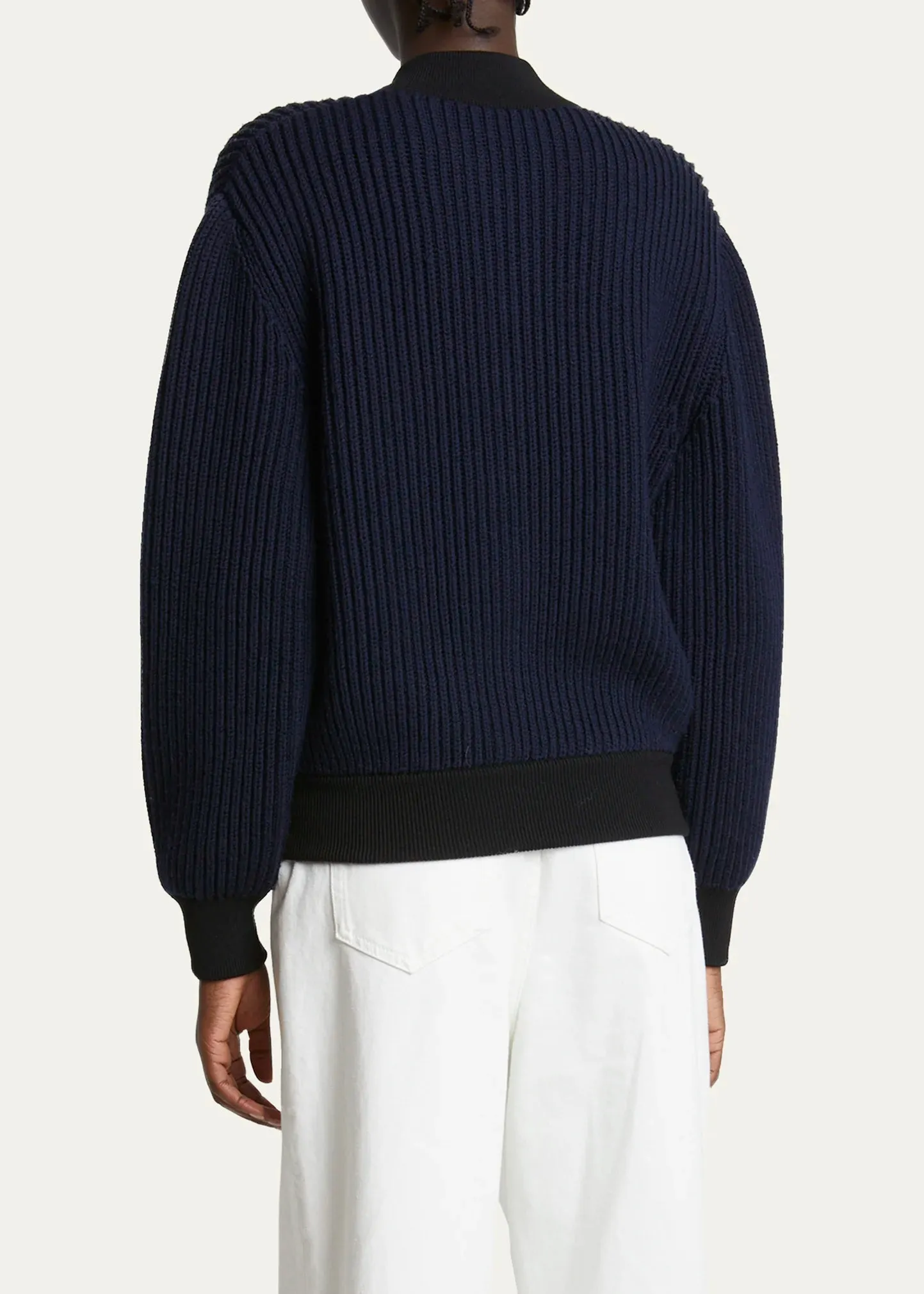S359Y16K6 Knit bomber jacket