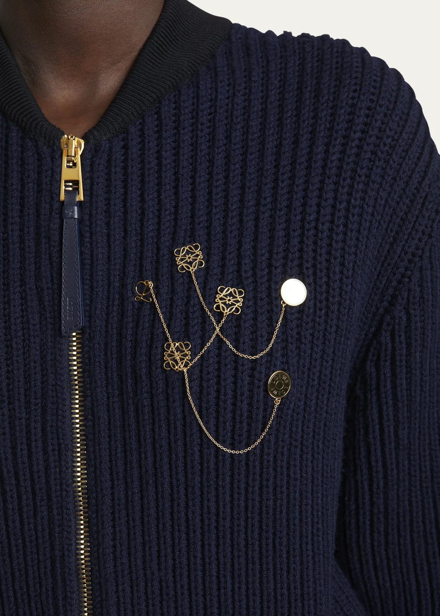 S359Y16K6 Knit bomber jacket