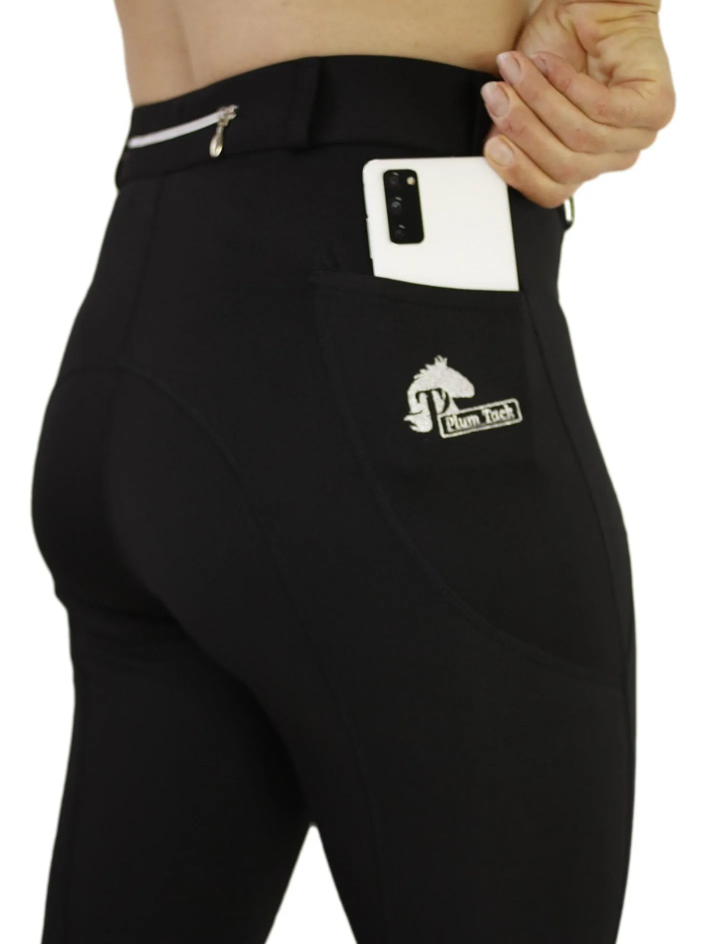 Spring Riding Tights in Black - With or Without Silicone Seat