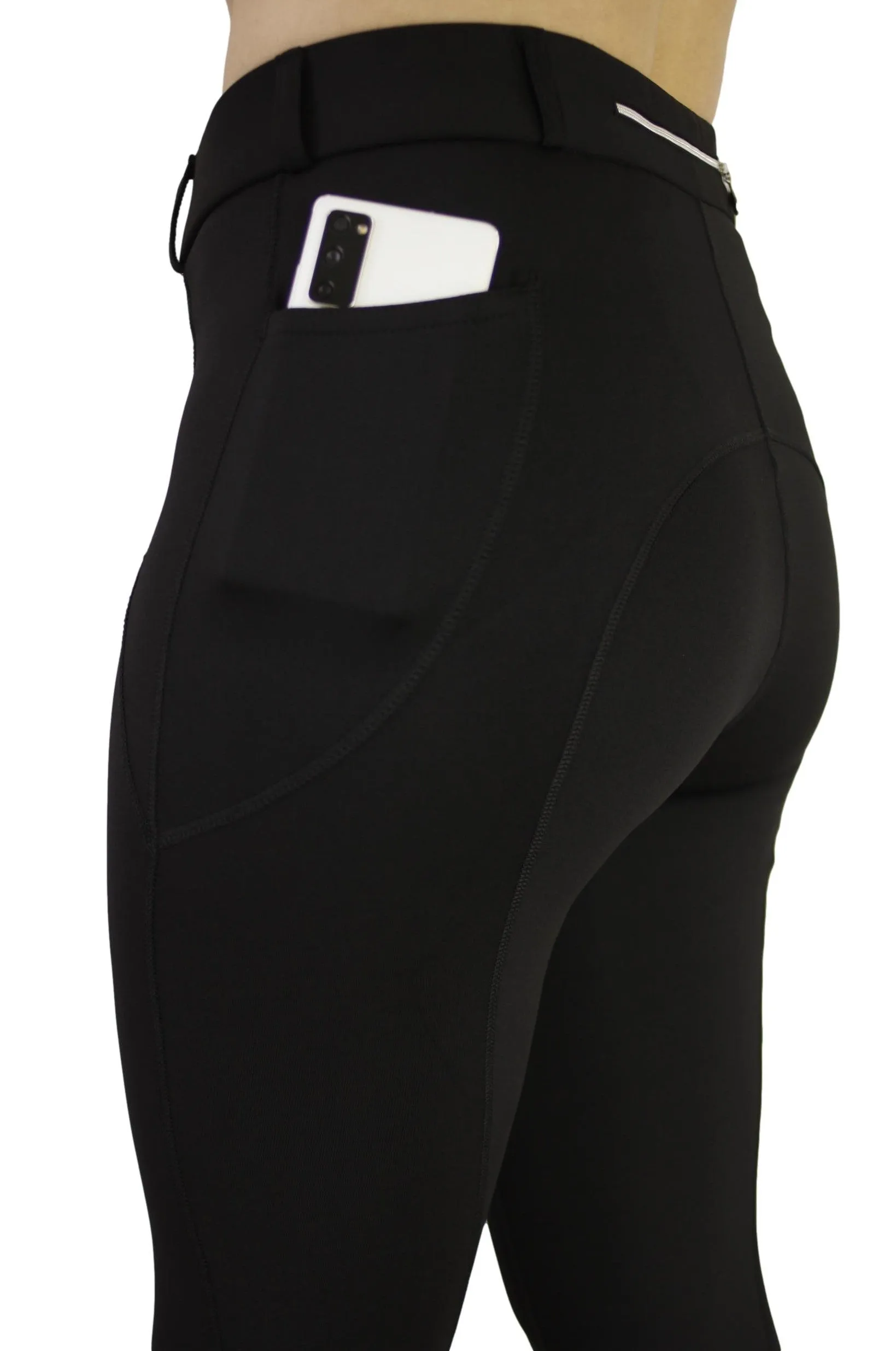 Spring Riding Tights in Black - With or Without Silicone Seat