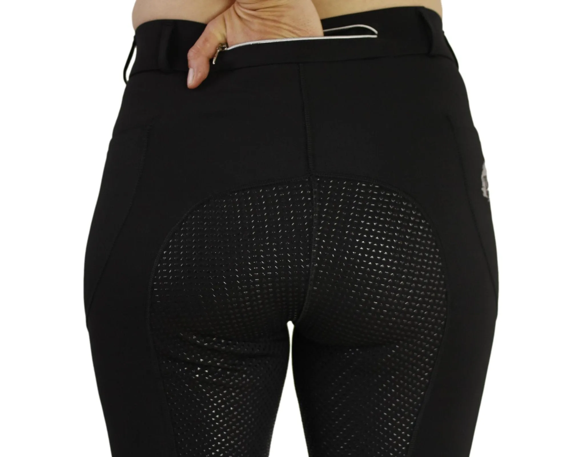 Spring Riding Tights in Black - With or Without Silicone Seat