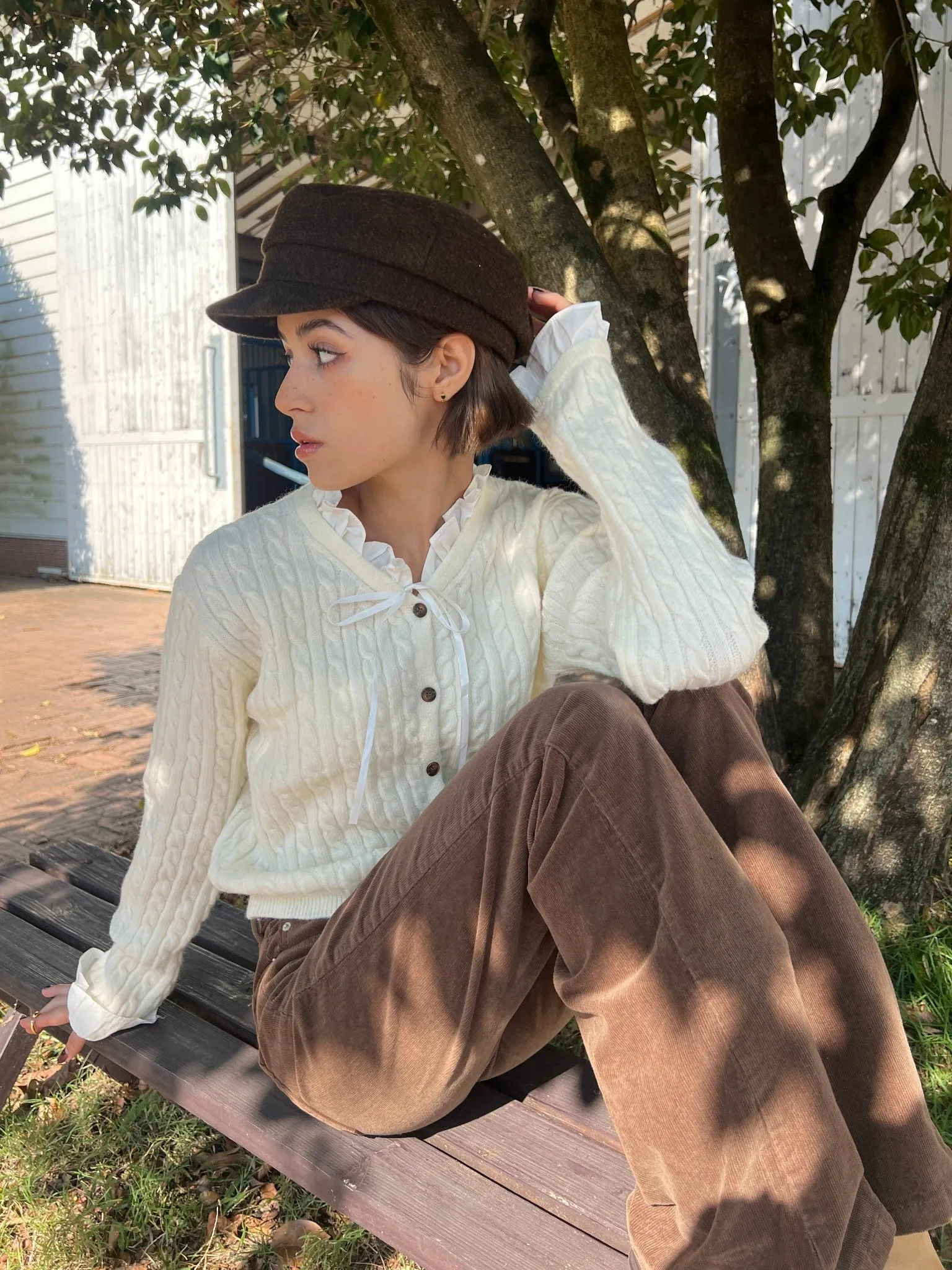 Stretch Corduroy Flare Pants