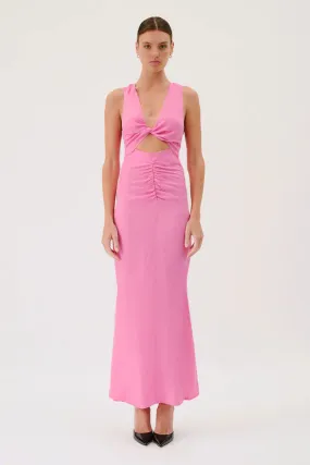 Suboo Jasper Sleeveless Twist Front Maxi Dress - Pink