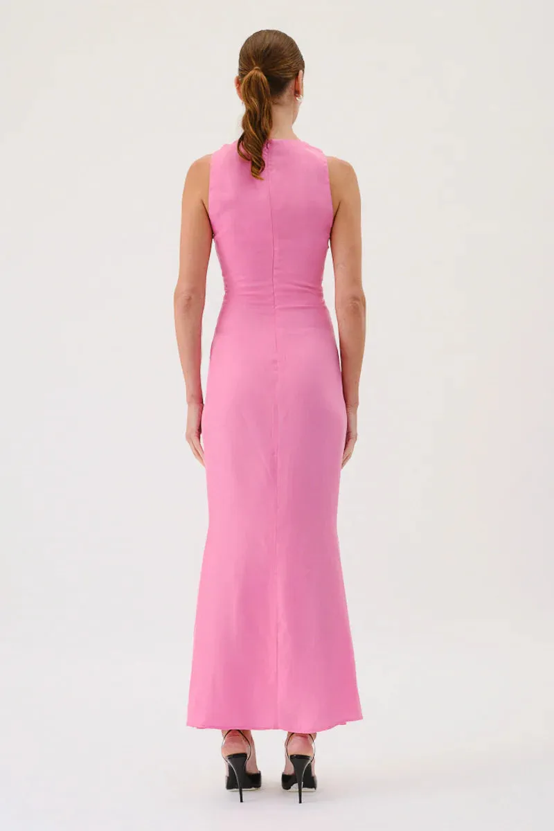 Suboo Jasper Sleeveless Twist Front Maxi Dress - Pink
