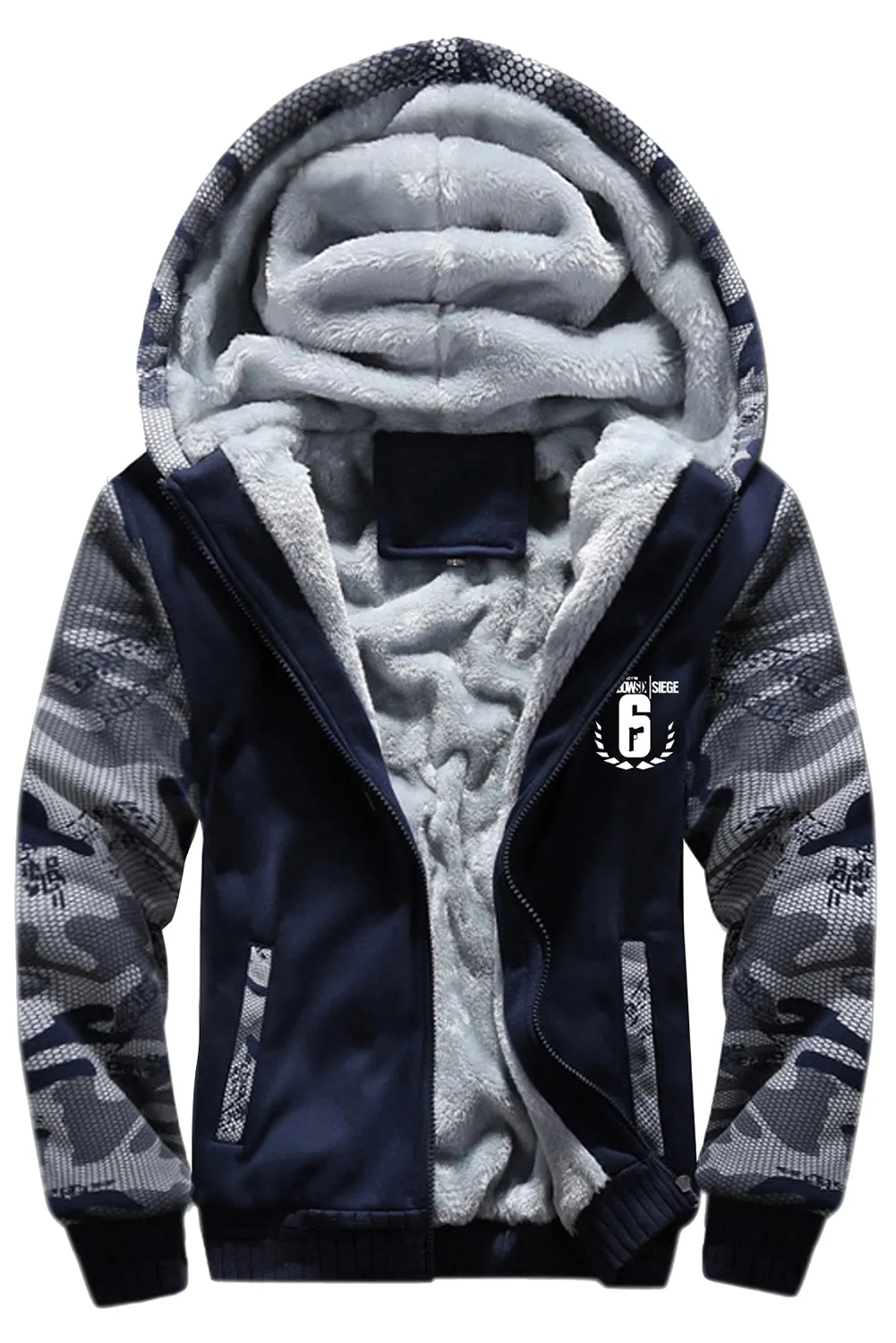 Tom Clancy's Rainbow Six Siege Lesion ELAS Hoodie Thich Windter Jacket Camouflage