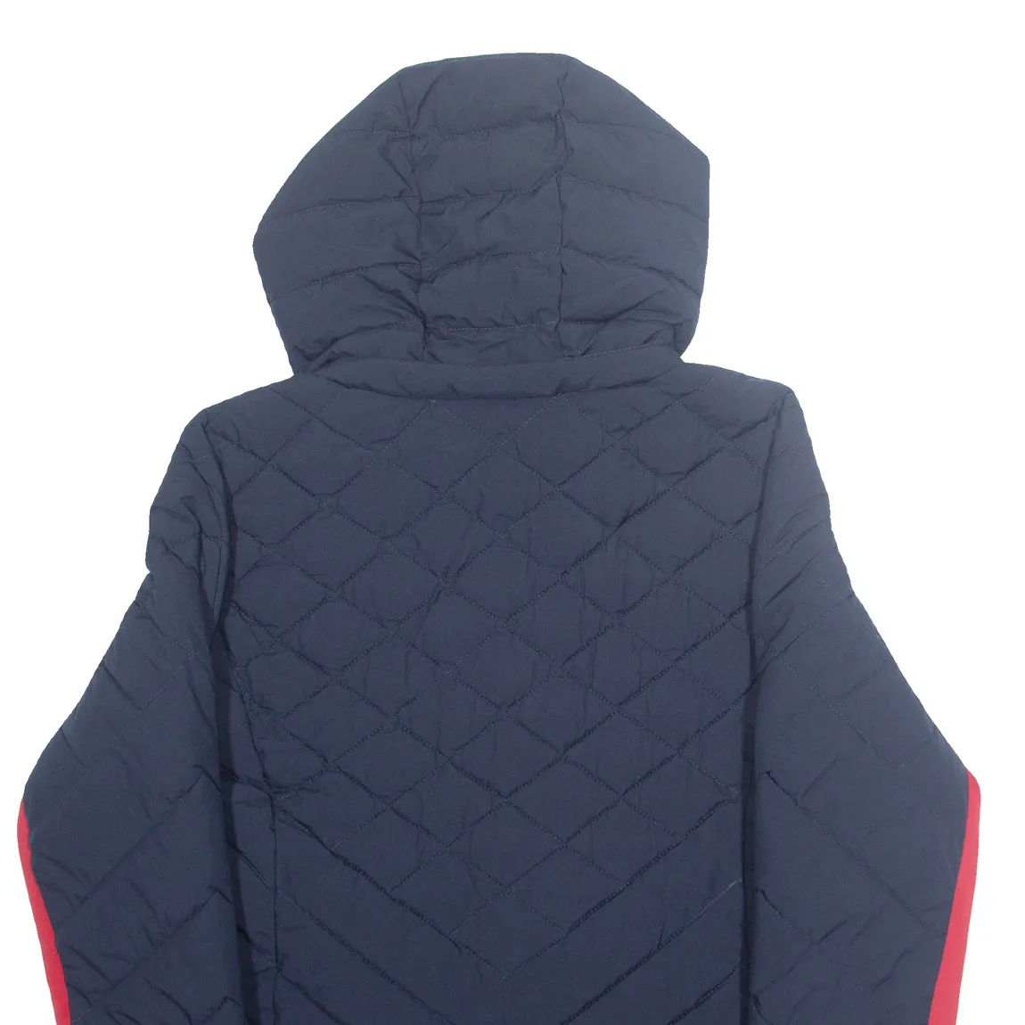 TOMMY HILFIGER Womens Quilted Coat Blue Hooded L