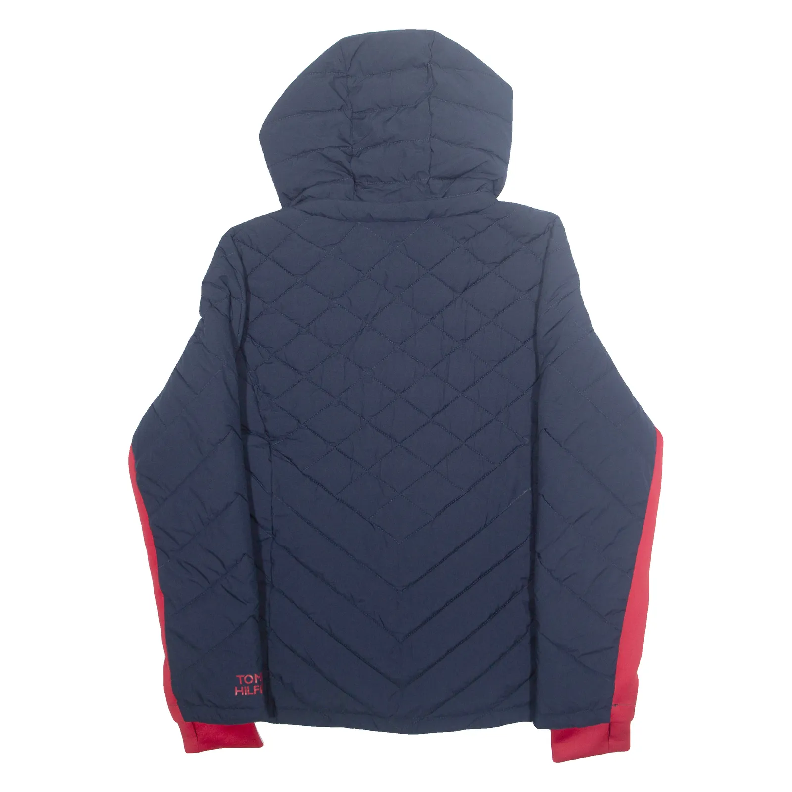 TOMMY HILFIGER Womens Quilted Coat Blue Hooded L