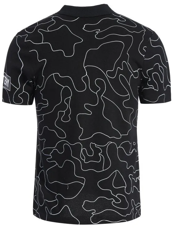 Trendy Mens Printed Polo Tee