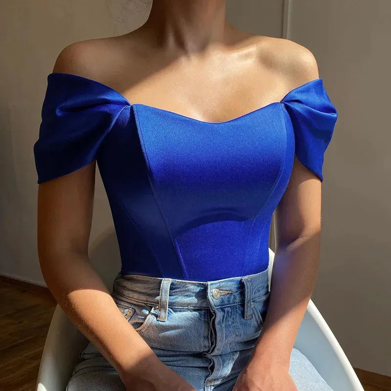 Uniwim Elegant Satin Corset Top for Women Bodycon Summer Fashion Sleeveless Backless Cropped Tops Club Party Clothes