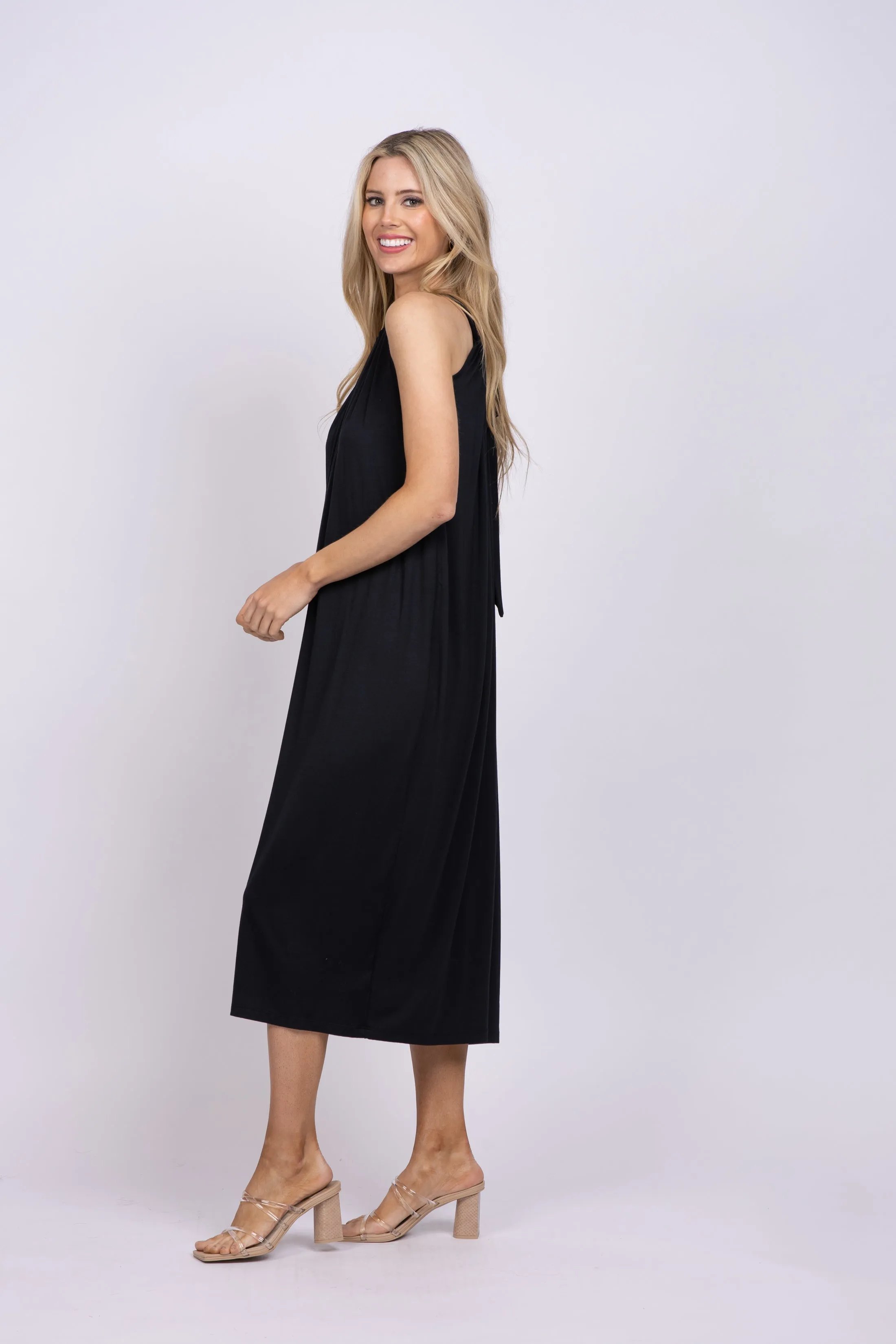 Velvet by Graham & Spencer Cheyenne Tank Maxi Dress in Black
