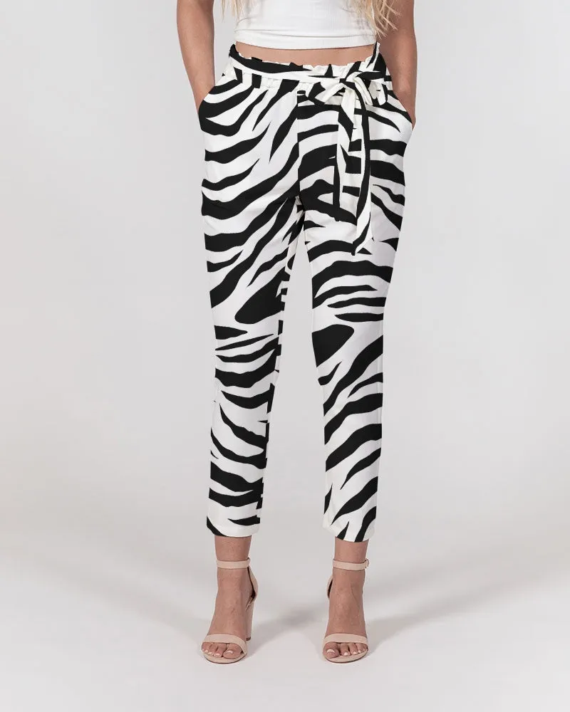 White Tiger Women's Belted Tapered Pants