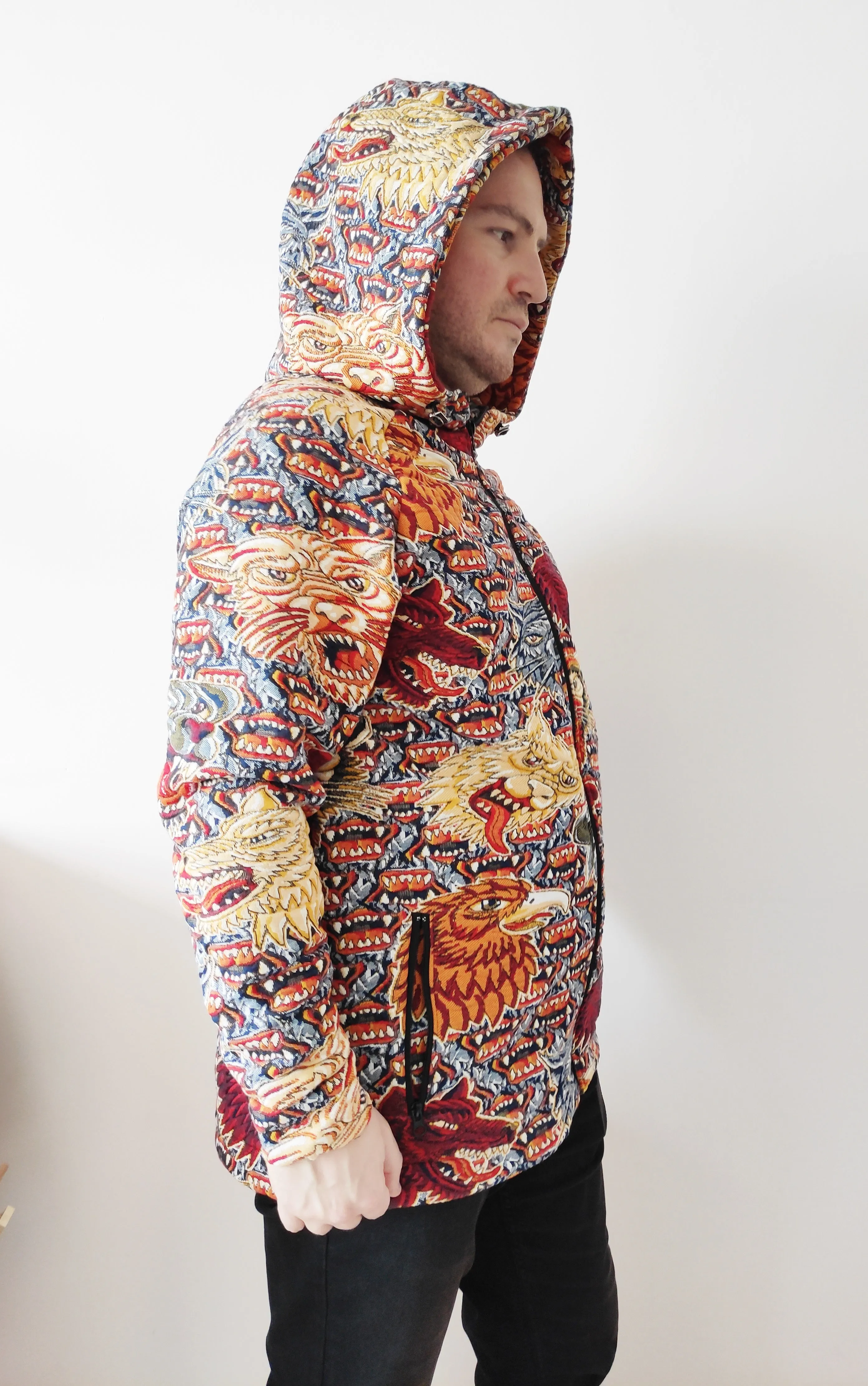 XS - 6XL Dragon Embossed Jacket / Mystical Animals Sweatshirt Winter / Pullover Hoodie